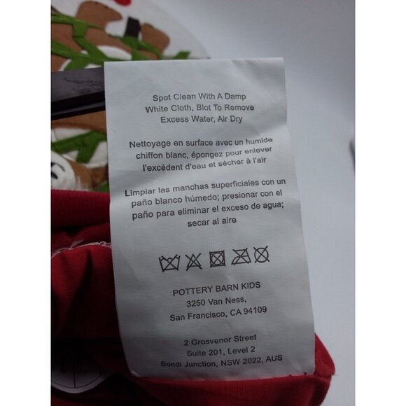 Pottery Barn Kids Addison Woodland Bear Stocking Holiday Christmas Quilted Xmas - Picture 8 of 10